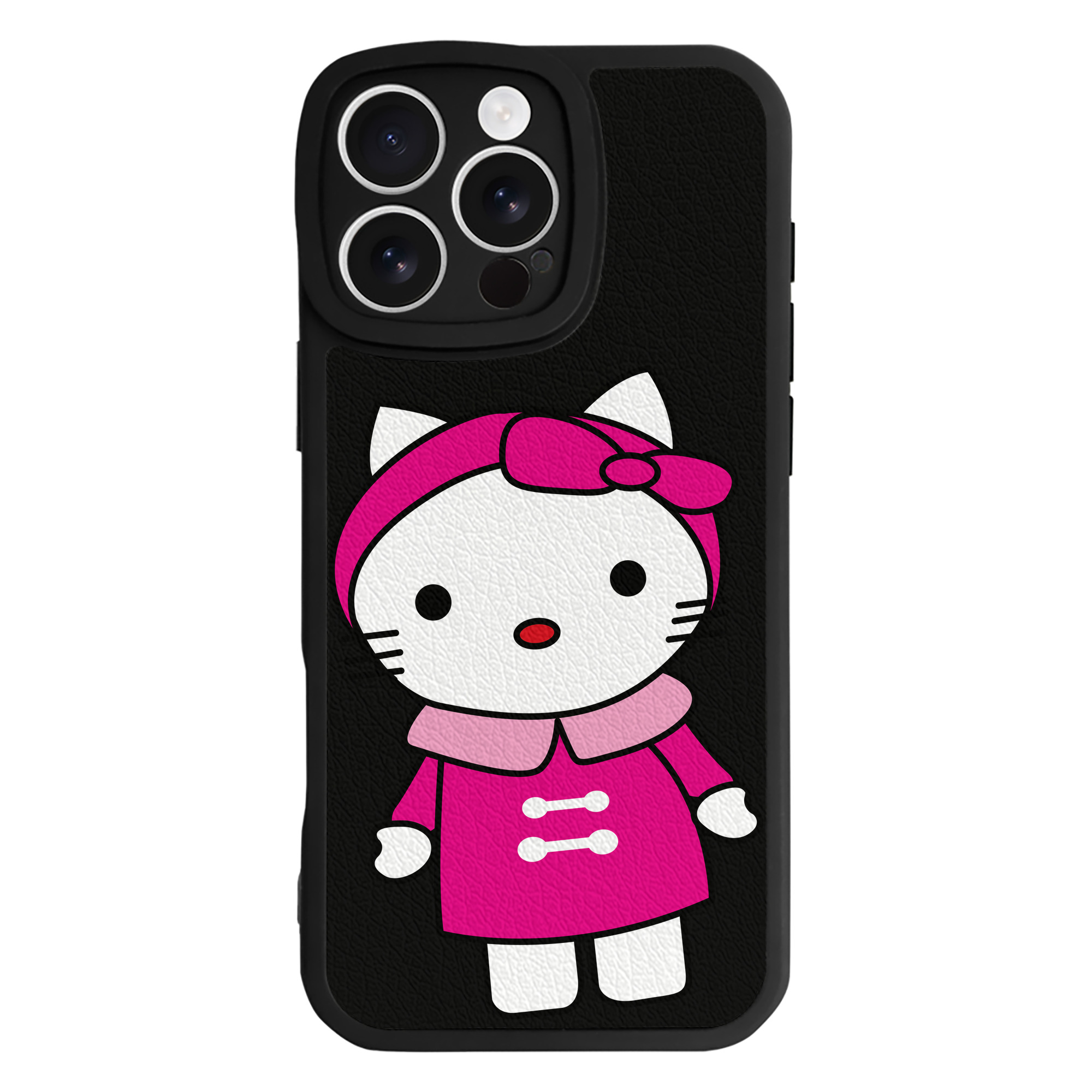 （画像用） Hello Kitty ハローキティ 【iPhone 16シリーズ対応】シリコンスマホケース（レザー調） 材質：シリコン